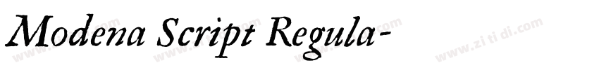 Modena Script Regula字体转换